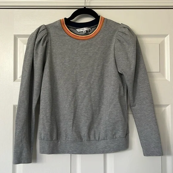 NWOT Womens Trina Turk Pouf Sleeve Sweatshirt. Size S - Picture 2 of 7